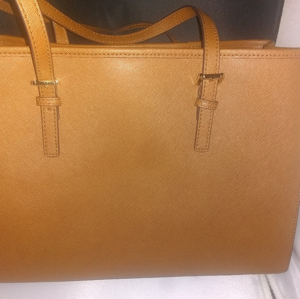 Michael kors MK Jet Set EW EX Large Saffiano leather handbag East West Travel - Picture 11 of 15